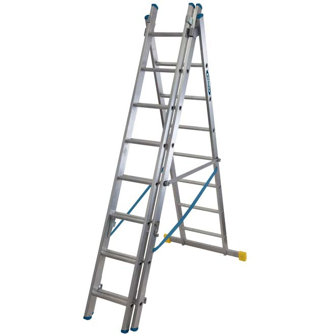 Werner X4 ExtensionPLUS - 2.41m Triple Section Combination Ladder 3 x 8