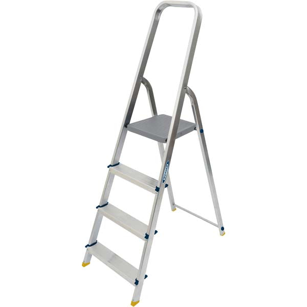 Werner High Handrail Aluminium Platform Step Ladder - 4 Tread
