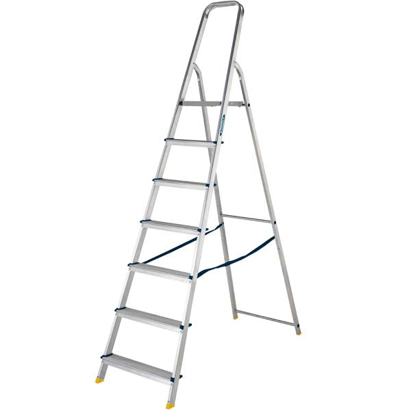 Werner High Handrail Aluminium Platform Step Ladder - 7 Tread