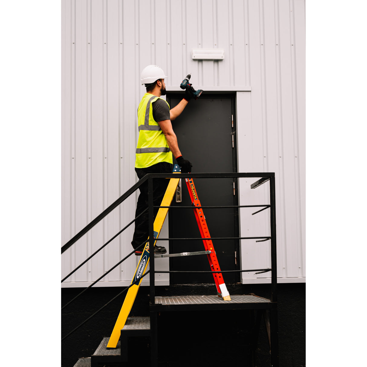 Werner 75074 Step Ladder Used On Stairs