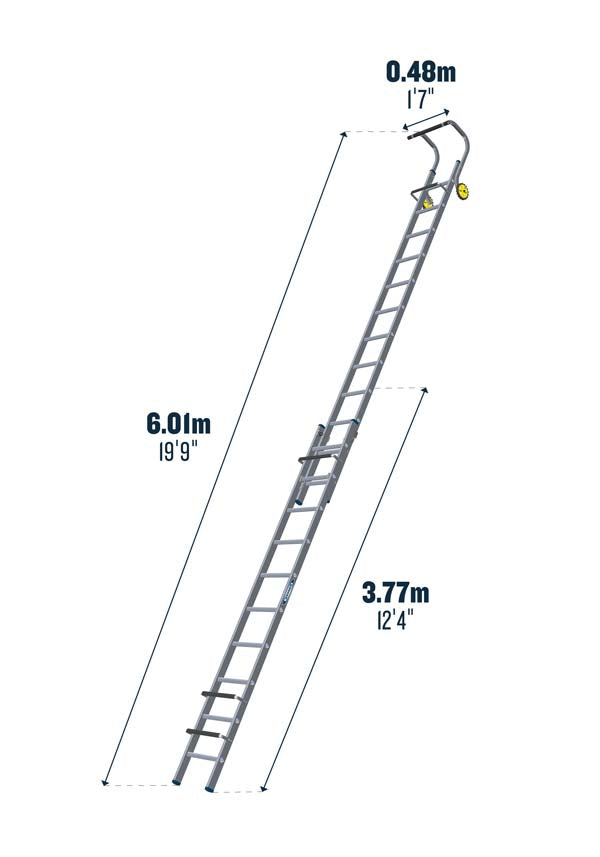 Werner 2 Section Roof Ladders - 6.01 m