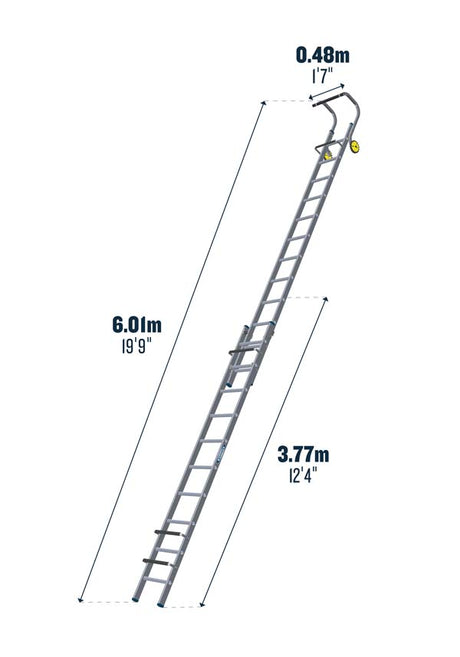 Werner 2 Section Roof Ladders - 6.01 m