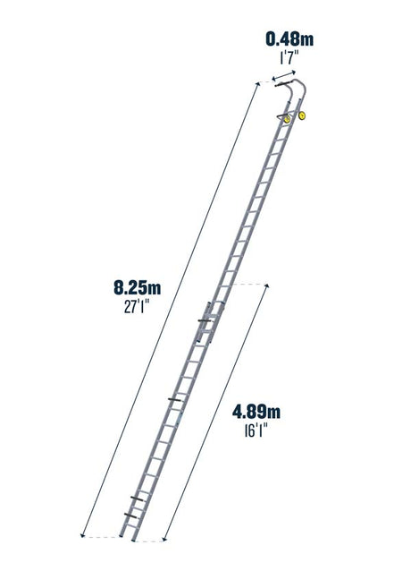 Werner 2 Section Roof Ladders - 8.25 m