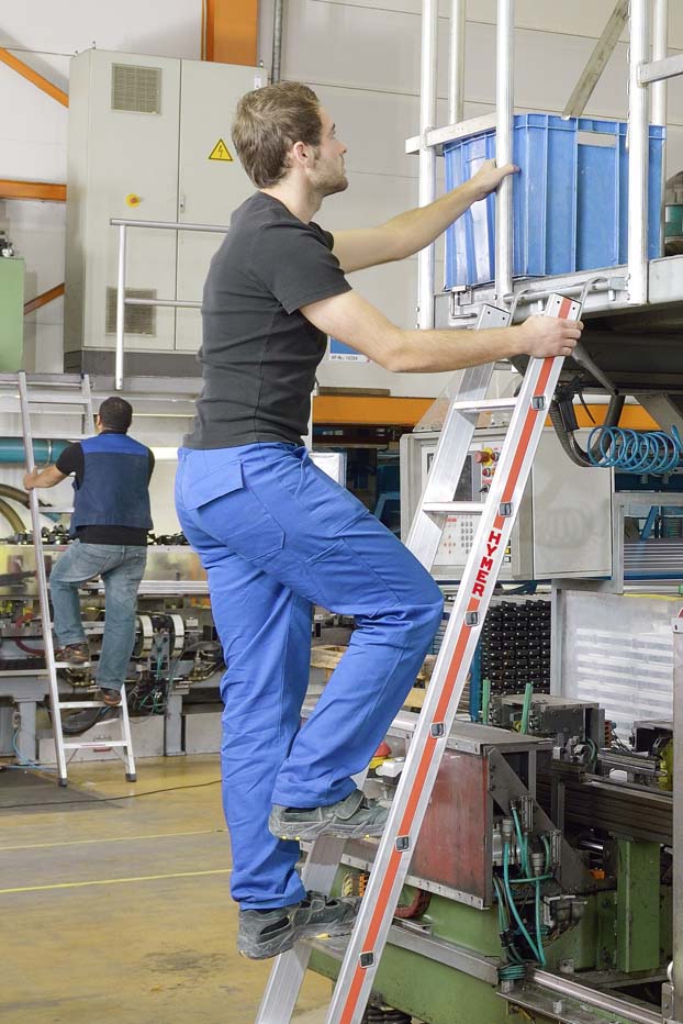 Hymer Shelf Ladder In Use