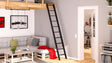 Black Painted Mezzanine Access Ladder