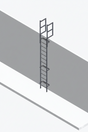 Certified Galvanised Steel Fixed Ladder With Walkthrough