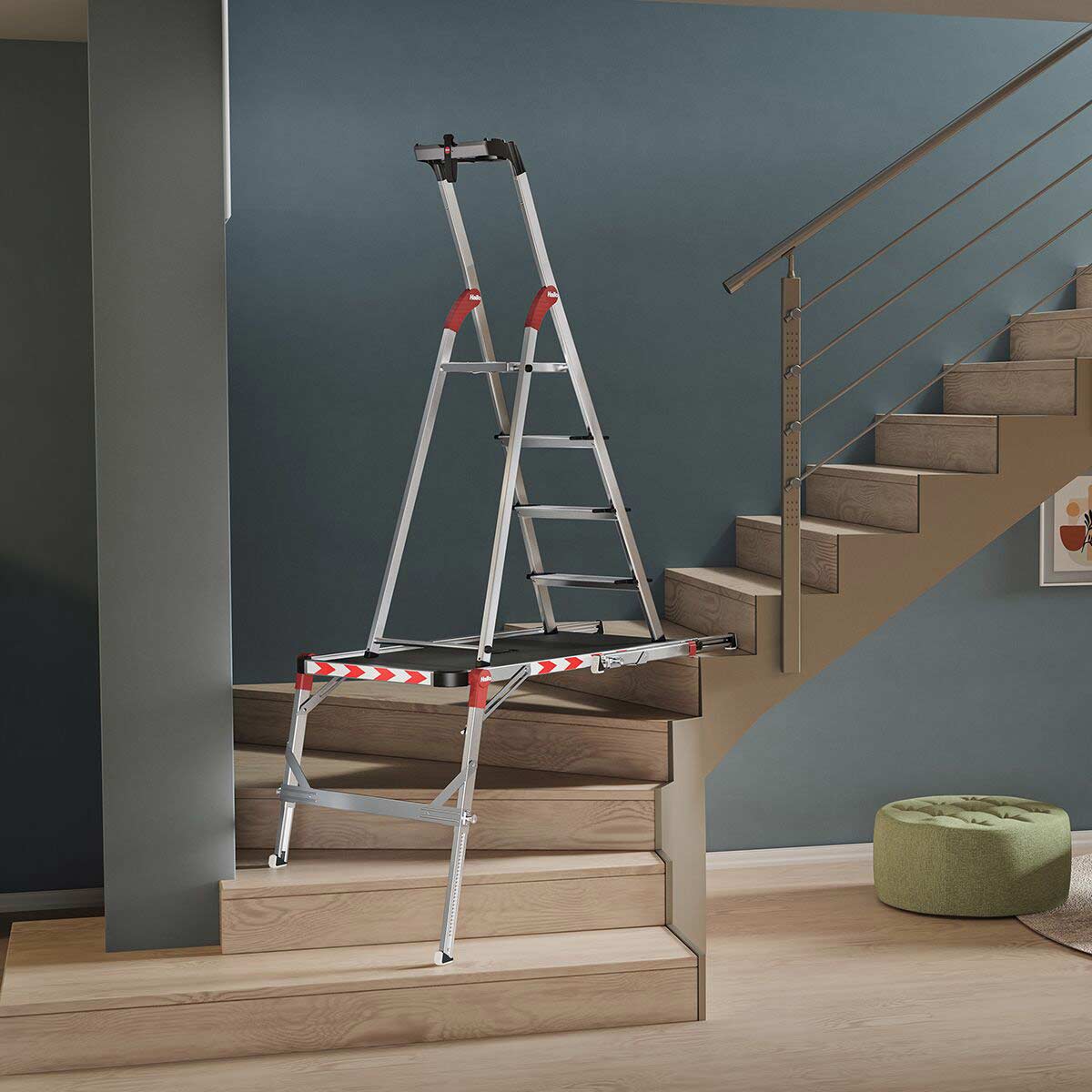TP Plus - 2 in 1  Work Platform On Stairs