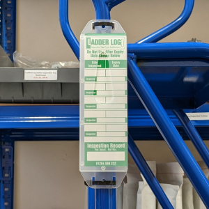 Ladder Log Tags On Warehouse Step