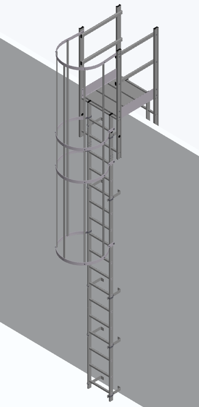 Hymer Fixed Vertical Ladders With Optional Walkthrough, Hoops & Crossover - Up to 2.8 m