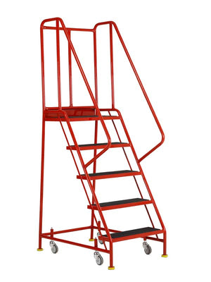 Redhill Red 5 Tread Warehouse Step On White Background
