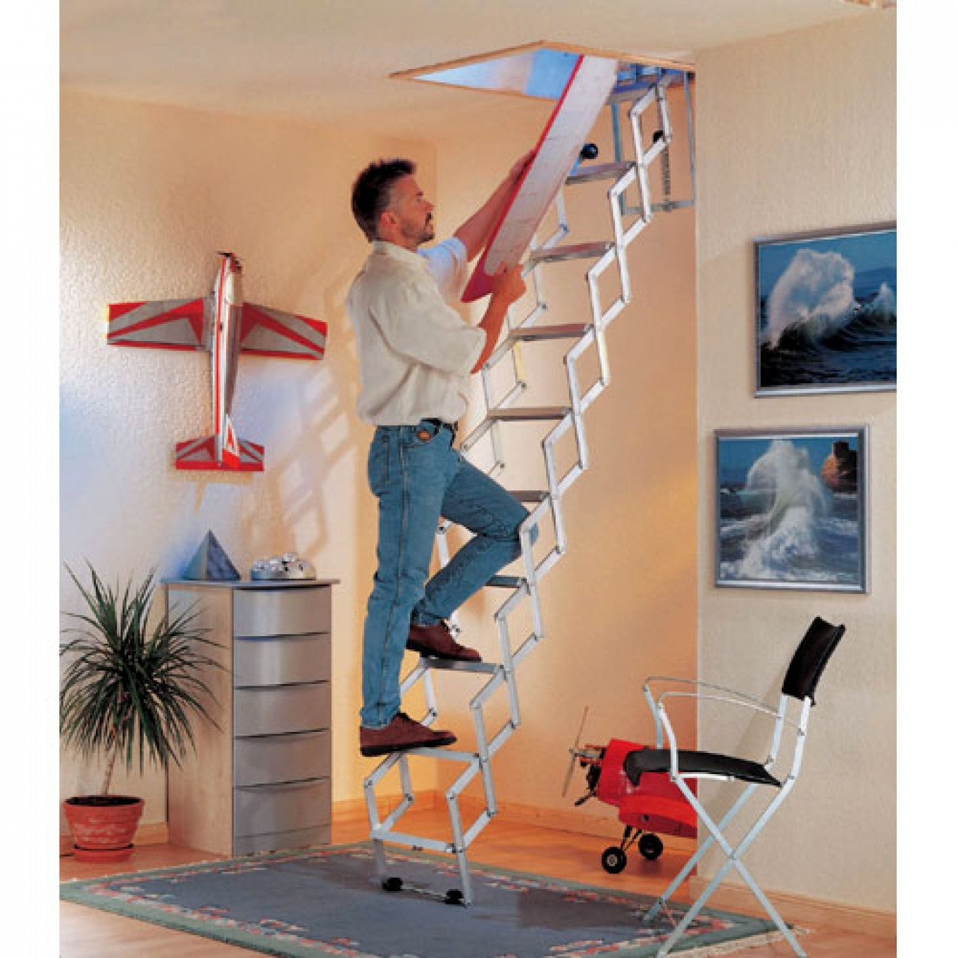 Dolle Alufix Concertina Loft Ladder