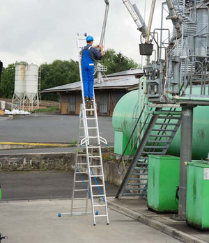 Krause Stabilo Industrial Combination Ladder In Use As A-Frame Ladder