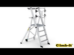 Climb-It EN131 Folding Steps With Enclosed Platform - 11 Tread