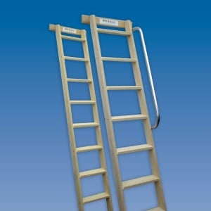 timber shelf ladder