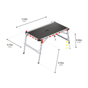TP Plus - 2 in 1  Work Platform On Stairs Dimensions