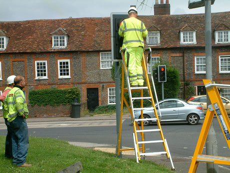 VISION 360 Glass Fibre Platform Stepladders - 7 Tread