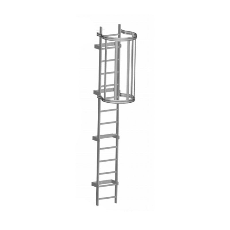 Zarges Fixed Vertical Ladder With Optional Walkthrough & Hoops Upto 8 ...